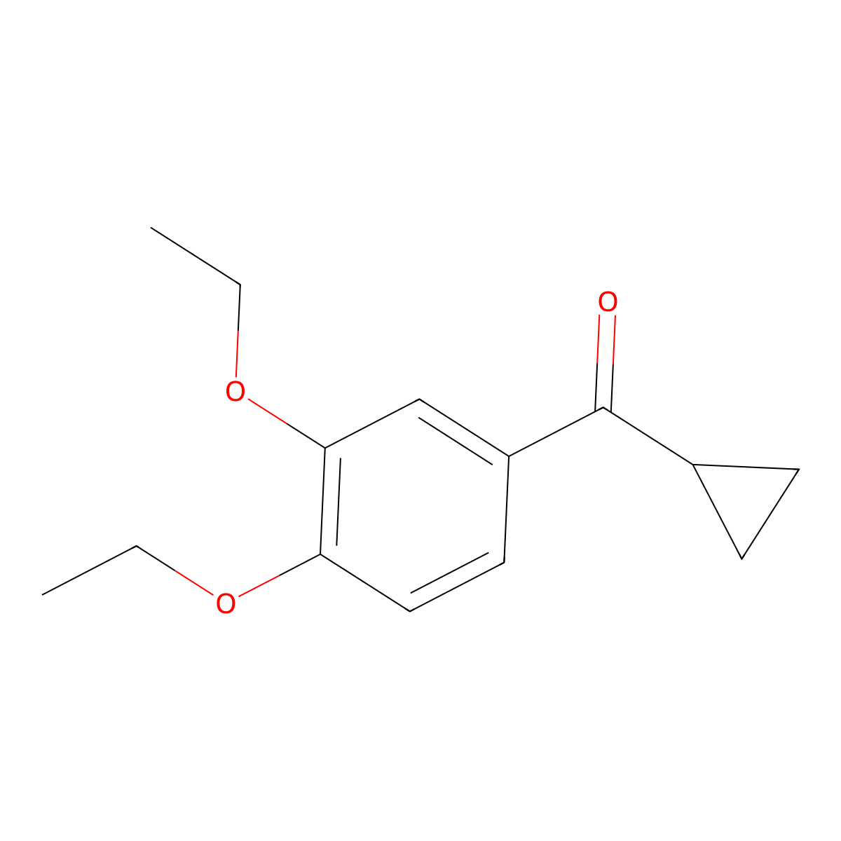 Cyclopropyl(3,4-diethoxyphenyl)methanone molecular structure, CAS 1152708-29-6