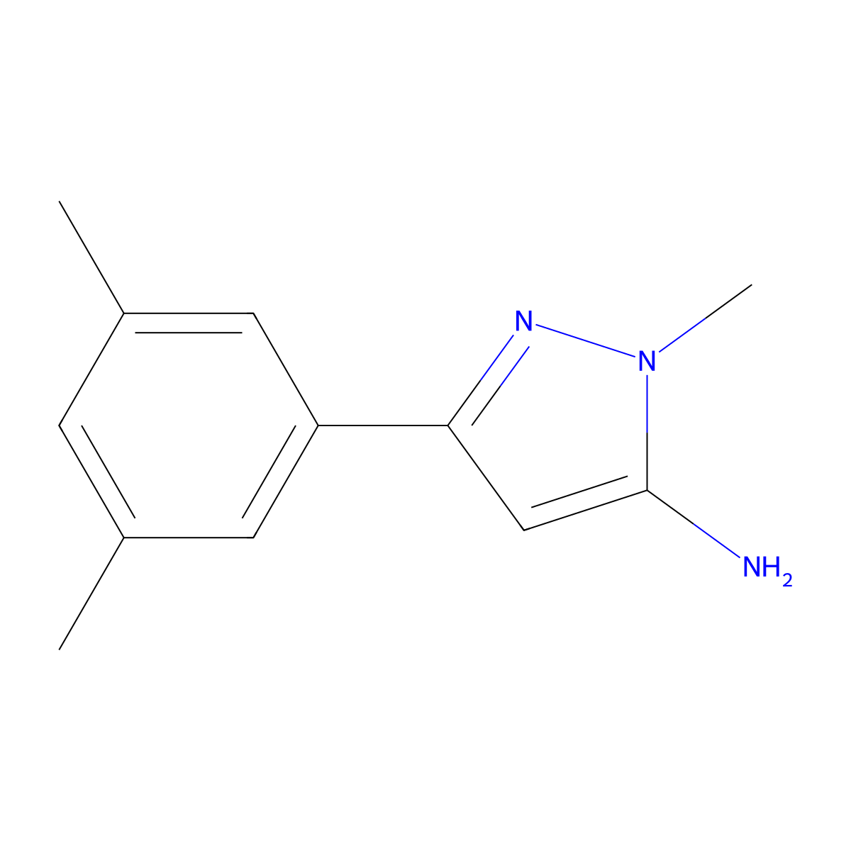 3-(3,5-Dimethylphenyl)-1-methyl-1h-pyrazol-5-amine molecular structure, CAS 1152708-52-5