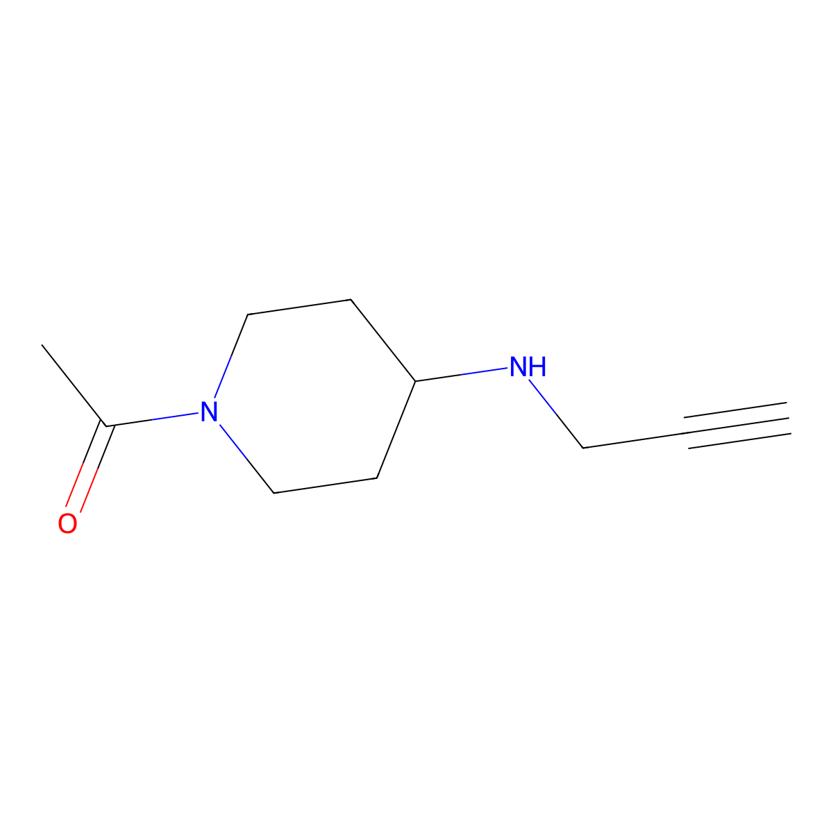 1-(4-(Prop-2-yn-1-ylamino)piperidin-1-yl)ethan-1-one molecular structure, CAS 1152710-39-8