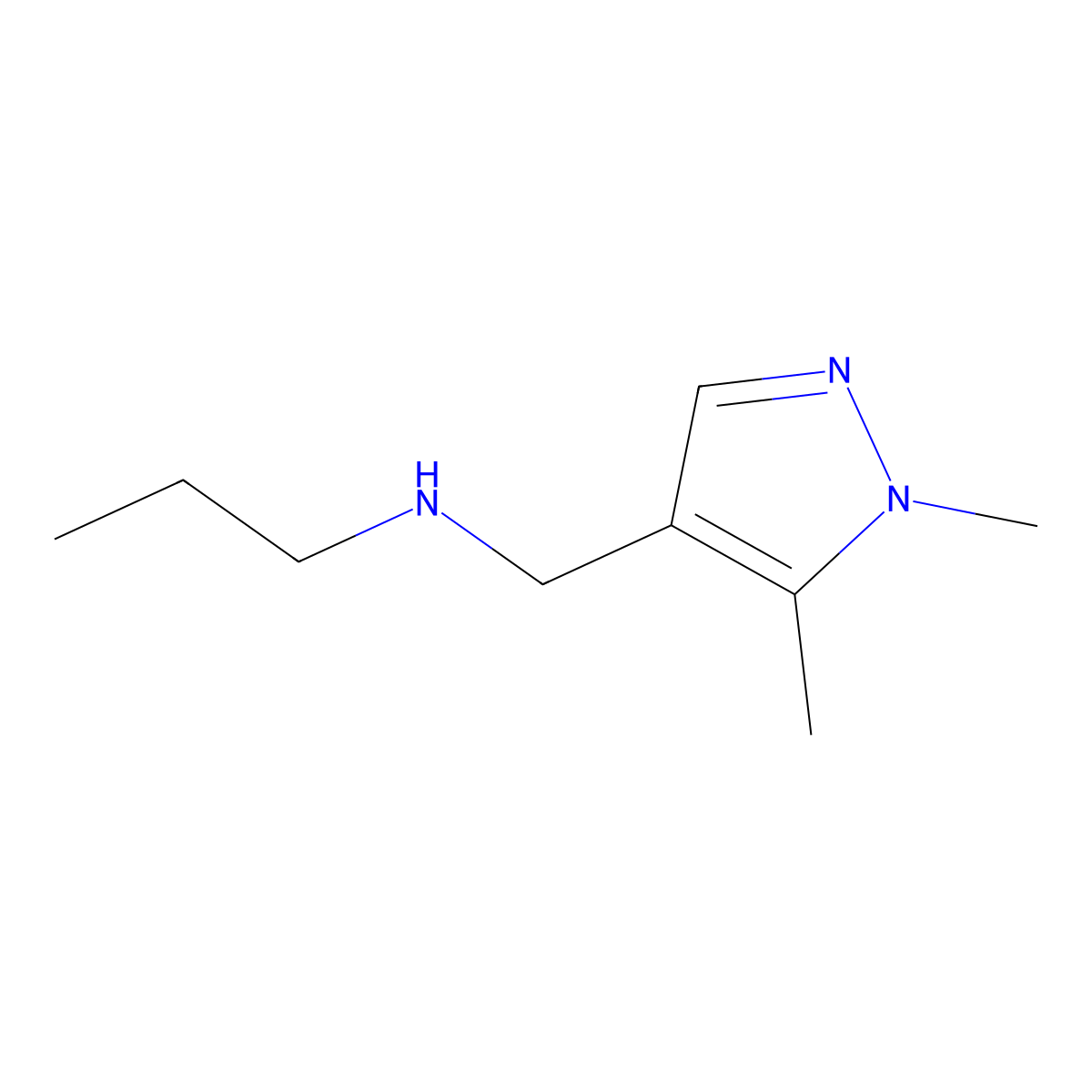 [(1,5-Dimethyl-1H-pyrazol-4-yl)methyl](propyl)amine molecular structure, CAS 1152711-88-0