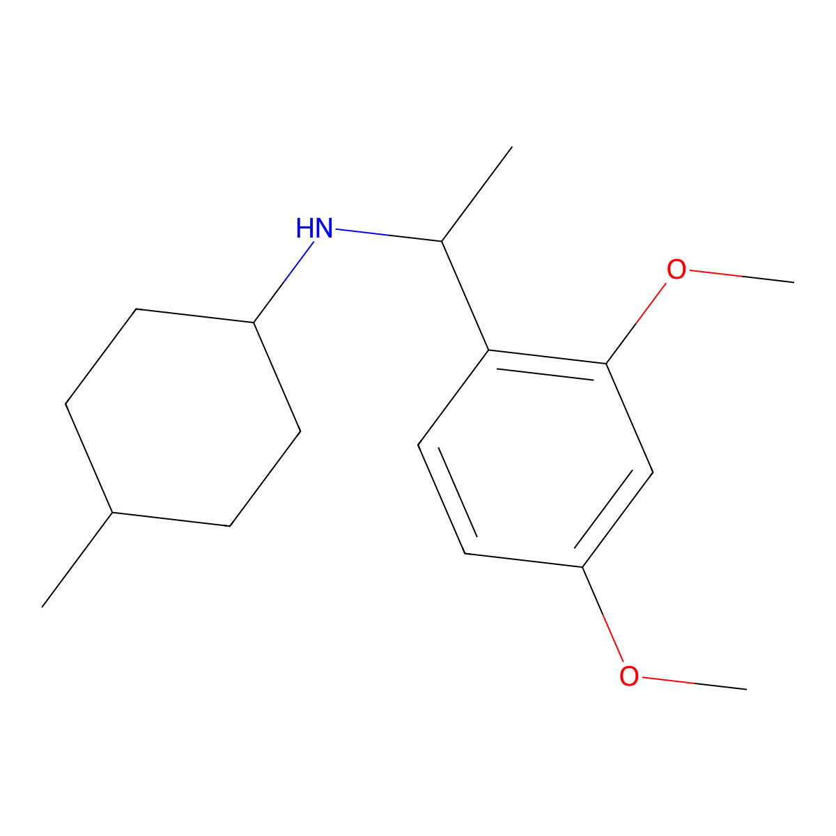 N-[1-(2,4-dimethoxyphenyl)ethyl]-4-methylcyclohexan-1-amine molecular structure, CAS 1152712-15-6