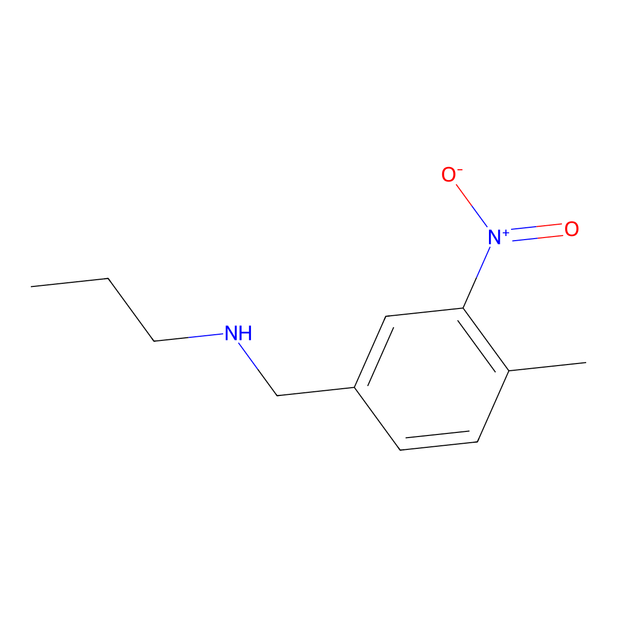 [(4-Methyl-3-nitrophenyl)methyl](propyl)amine molecular structure, CAS 1152717-60-6