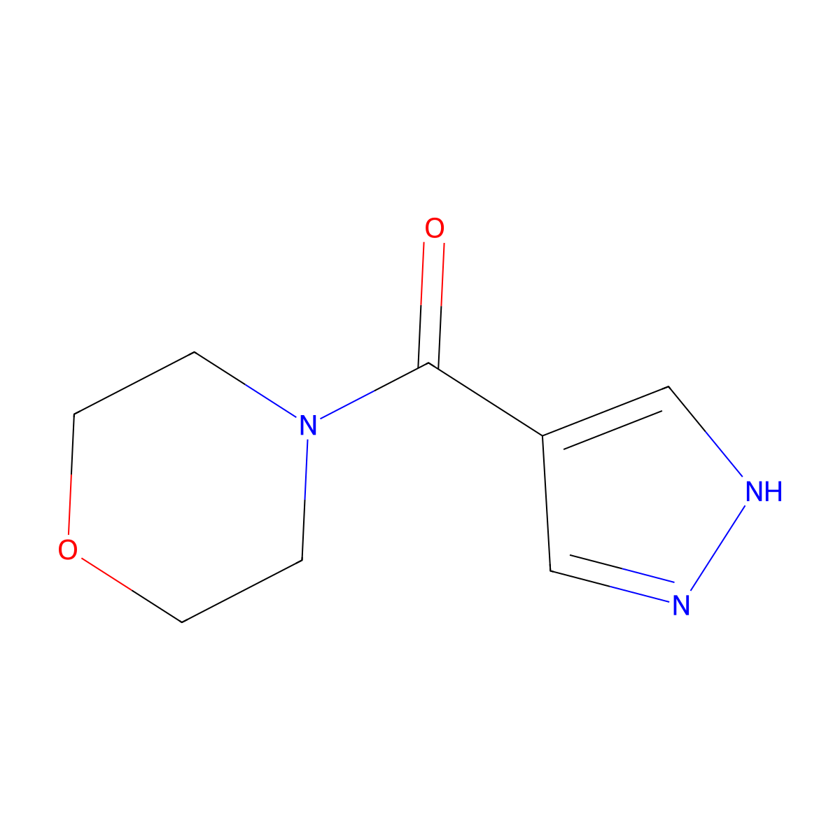 Morpholino(1H-pyrazol-4-yl)methanone molecular structure, CAS 1152749-21-7