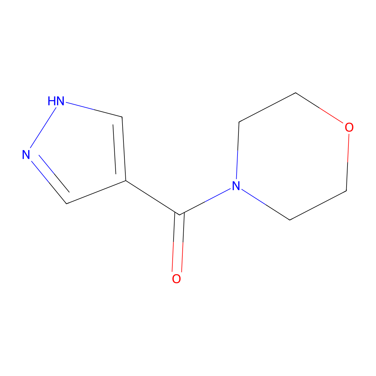 Morpholino(1H-pyrazol-4-yl)methanone molecular structure, CAS 1152749-21-7