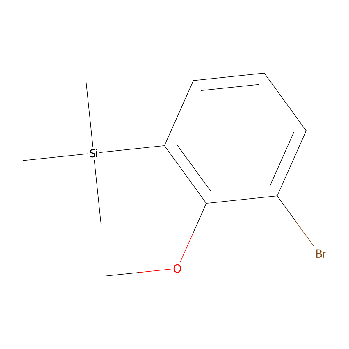 Benzene, 1-bromo-2-methoxy-3-(trimethylsilyl)- molecular structure, CAS 1152785-19-7