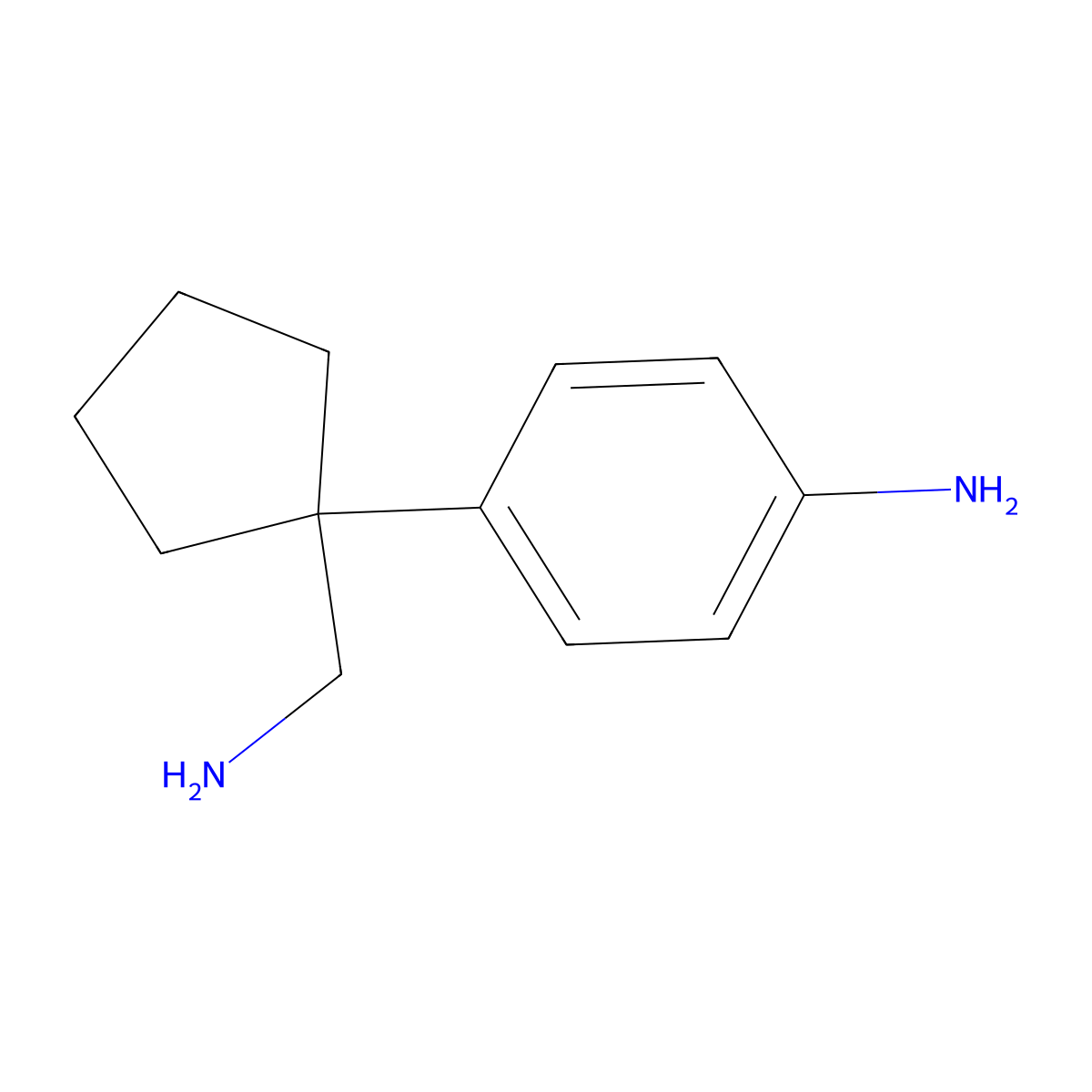 4-[1-(Aminomethyl)cyclopentyl]aniline molecular structure, CAS 115279-69-1