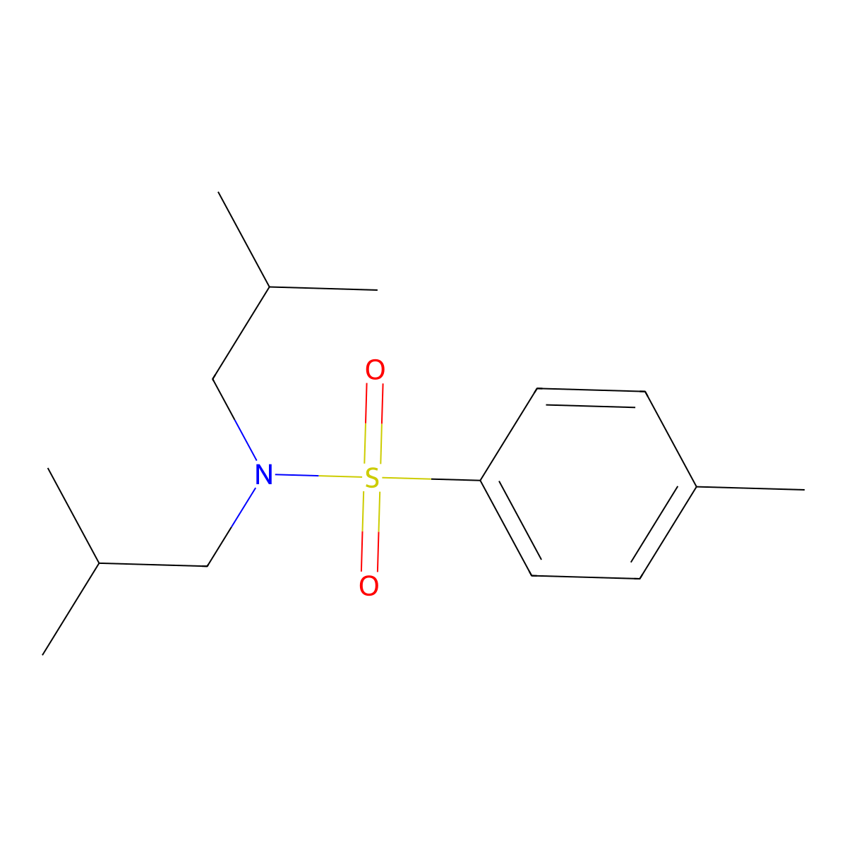 p-Toluenesulfonamide, N,N-diisobutyl- molecular structure, CAS 115281-07-7