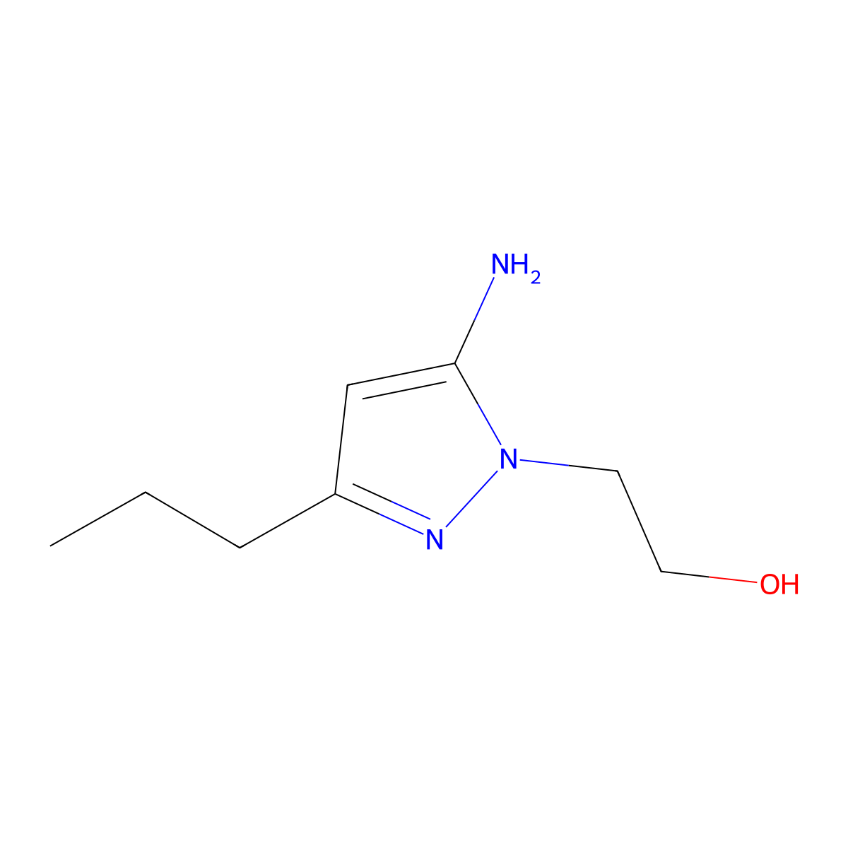2-(5-Amino-3-propyl-1h-pyrazol-1-yl)ethan-1-ol molecular structure, CAS 1152814-97-5
