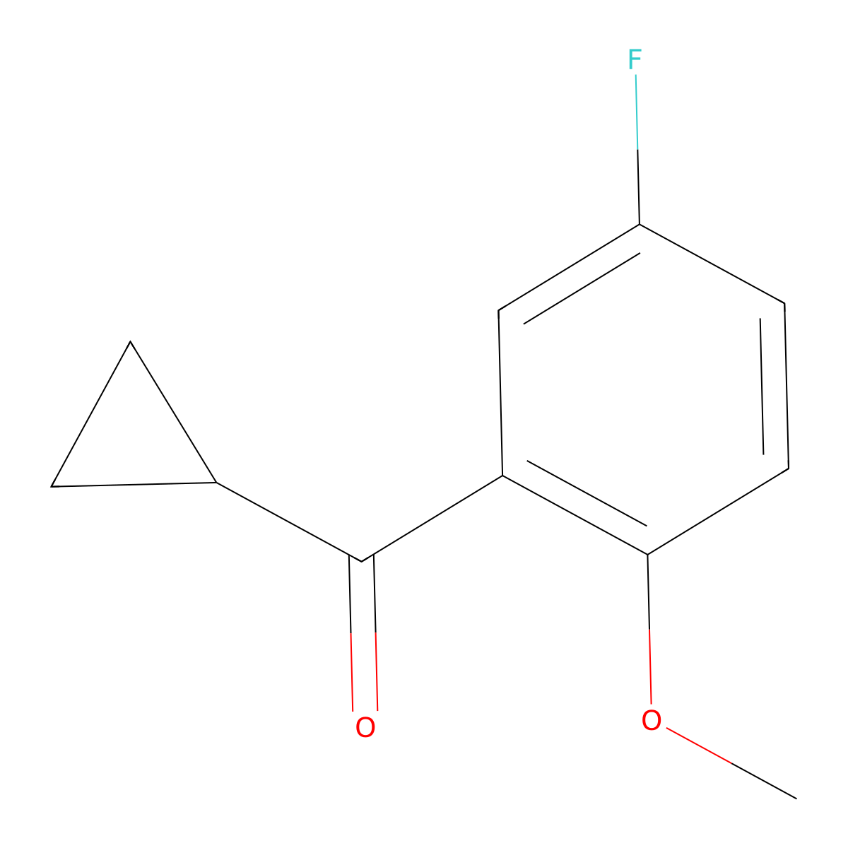 Cyclopropyl(5-fluoro-2-methoxyphenyl)methanone molecular structure, CAS 1152818-53-5