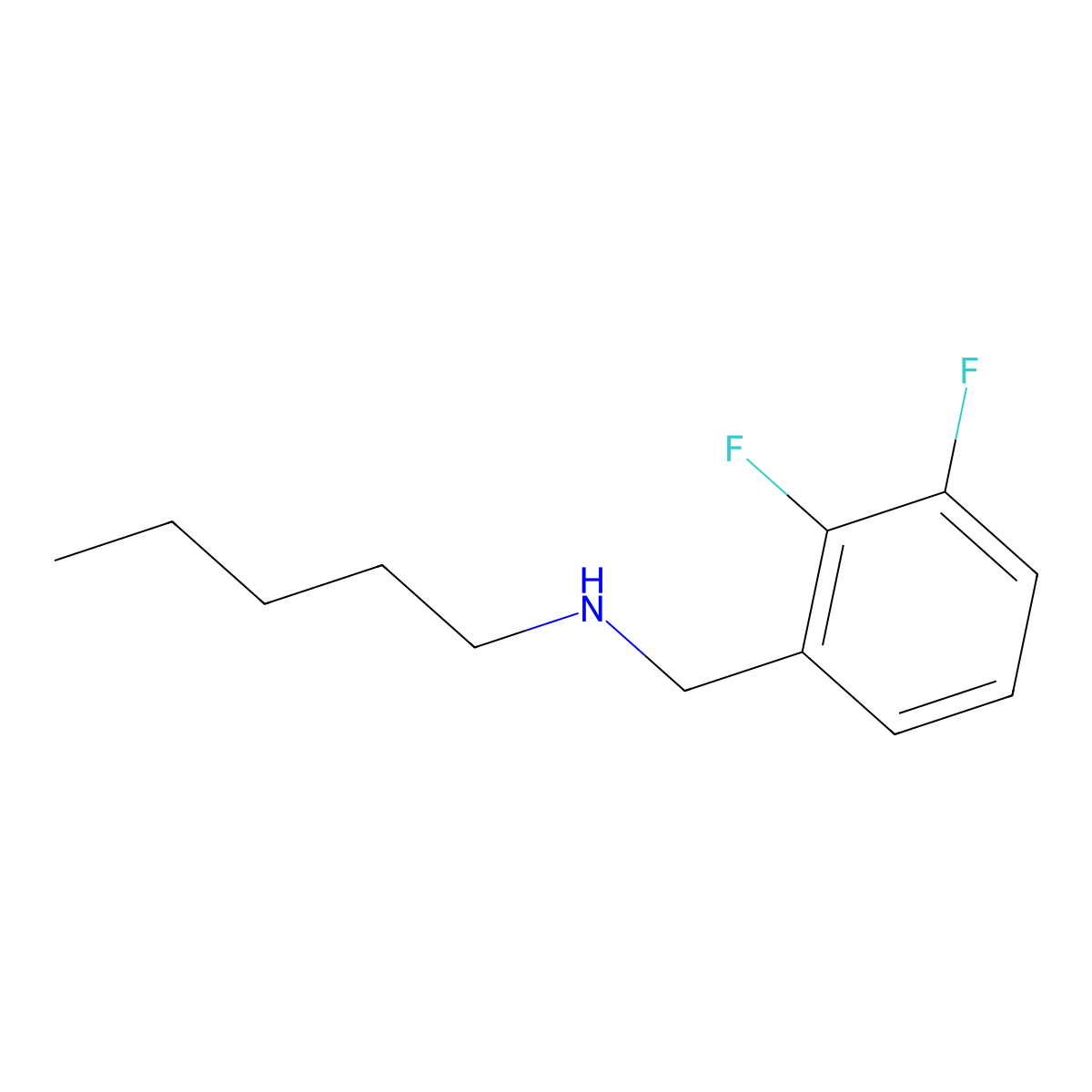 [(2,3-Difluorophenyl)methyl](pentyl)amine molecular structure, CAS 1152818-89-7