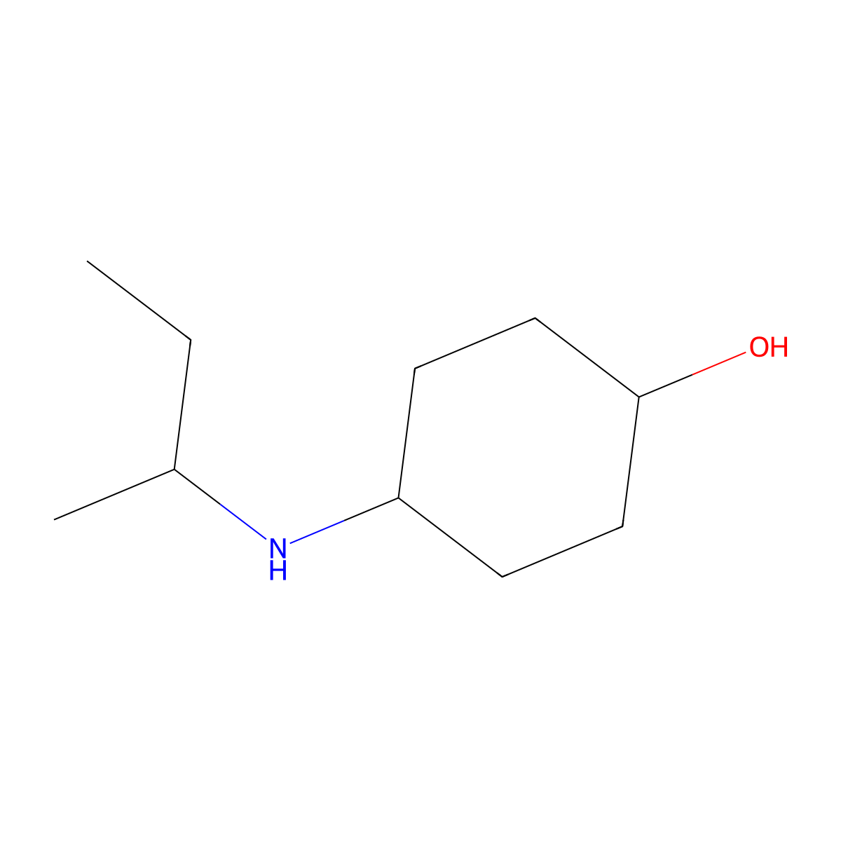4-[(Butan-2-yl)amino]cyclohexan-1-ol molecular structure, CAS 1152820-11-5