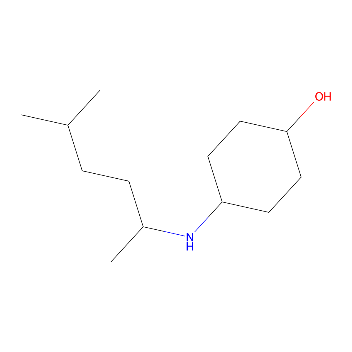 4-[(5-Methylhexan-2-YL)amino]cyclohexan-1-OL molecular structure, CAS 1152820-16-0