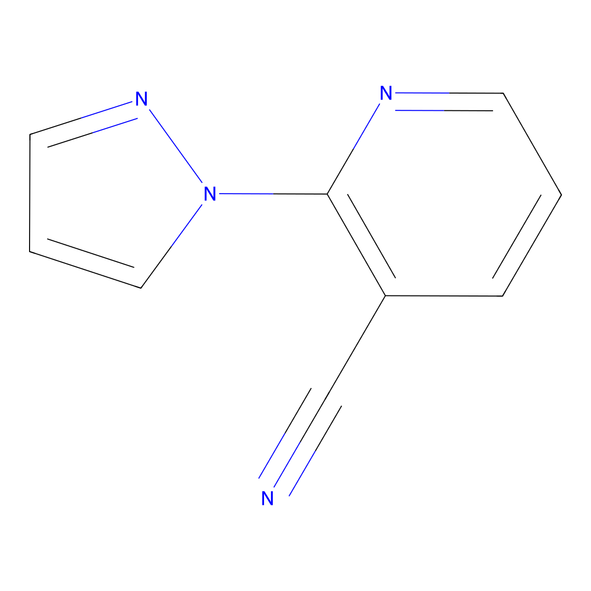 2-(Pyrazol-1-yl)-3-cyanopyridine molecular structure, CAS 1152822-31-5