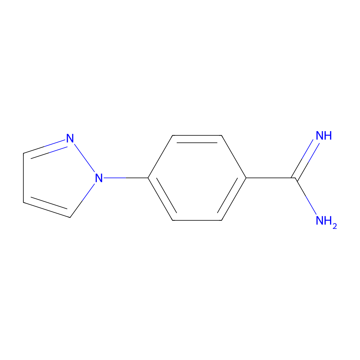 4-(1H-pyrazol-1-yl)benzene-1-carboximidamide molecular structure, CAS 1152822-37-1