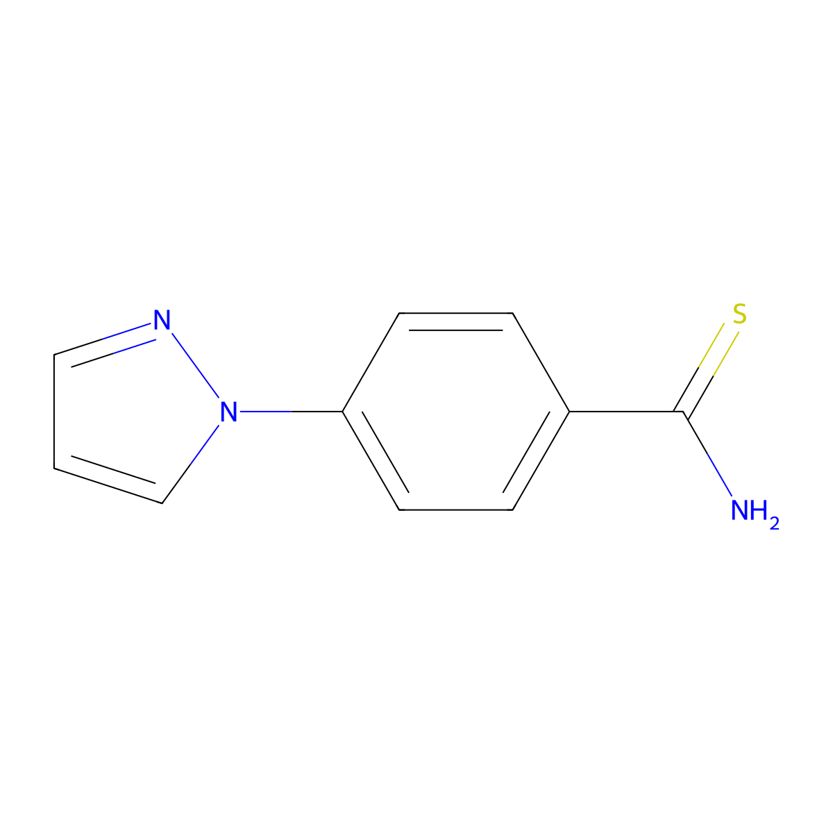 4-(1h-Pyrazol-1-yl)benzothioamide molecular structure, CAS 1152822-44-0