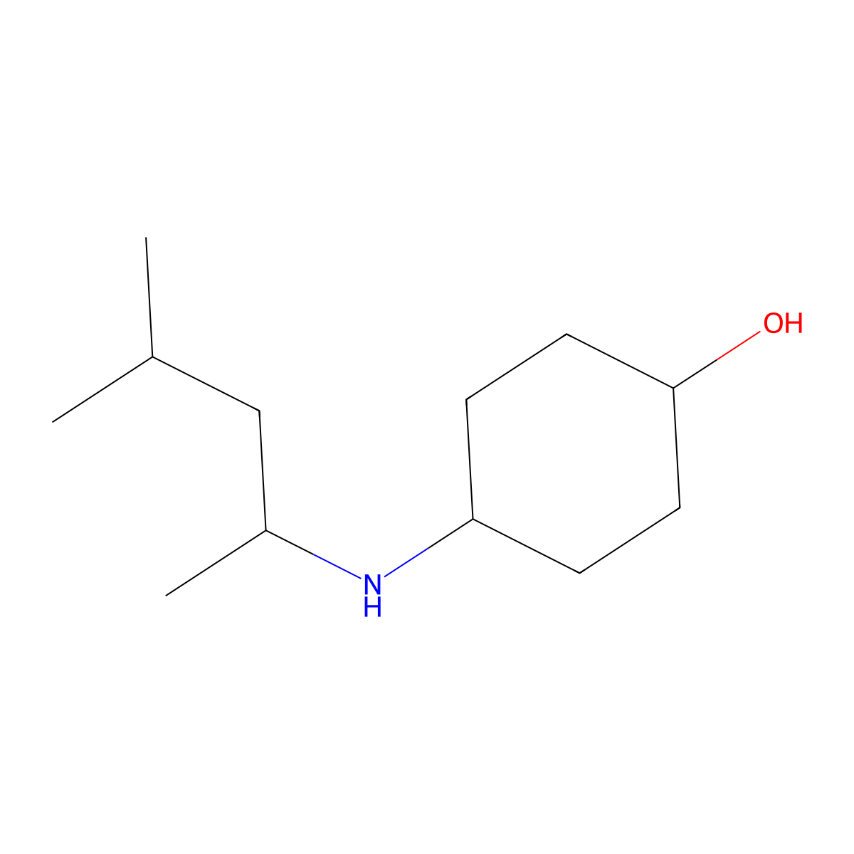 4-[(4-Methylpentan-2-YL)amino]cyclohexan-1-OL molecular structure, CAS 1152822-91-7