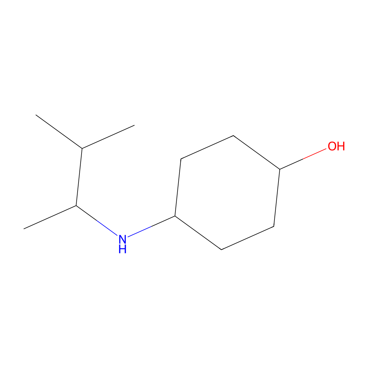 4-[(3-Methylbutan-2-yl)amino]cyclohexan-1-ol molecular structure, CAS 1152823-52-3