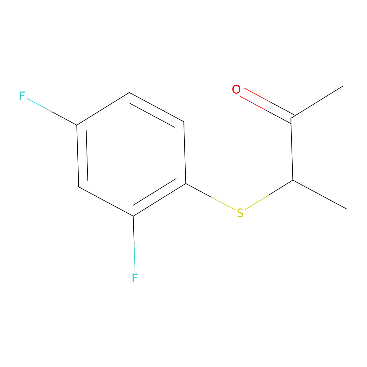 3-[(2,4-Difluorophenyl)sulfanyl]butan-2-one molecular structure, CAS 1152828-08-4