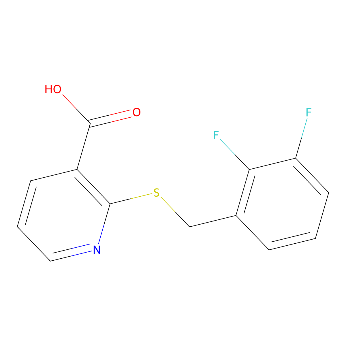 2-[(2,3-Difluorobenzyl)thio]nicotinic Acid molecular structure, CAS 1152830-63-1
