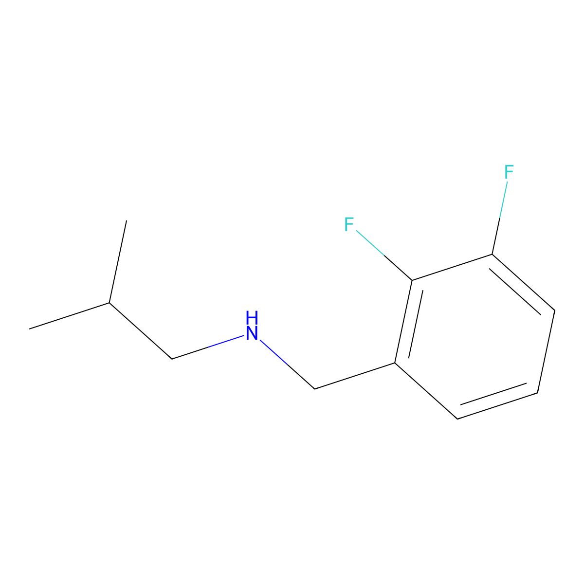 [(2,3-Difluorophenyl)methyl](2-methylpropyl)amine molecular structure, CAS 1152832-88-6