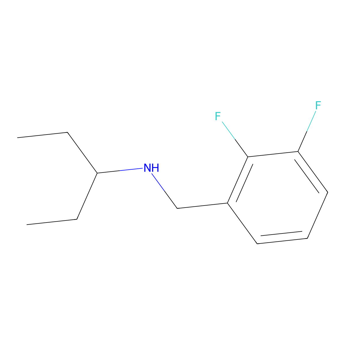 [(2,3-Difluorophenyl)methyl](pentan-3-yl)amine molecular structure, CAS 1152833-02-7