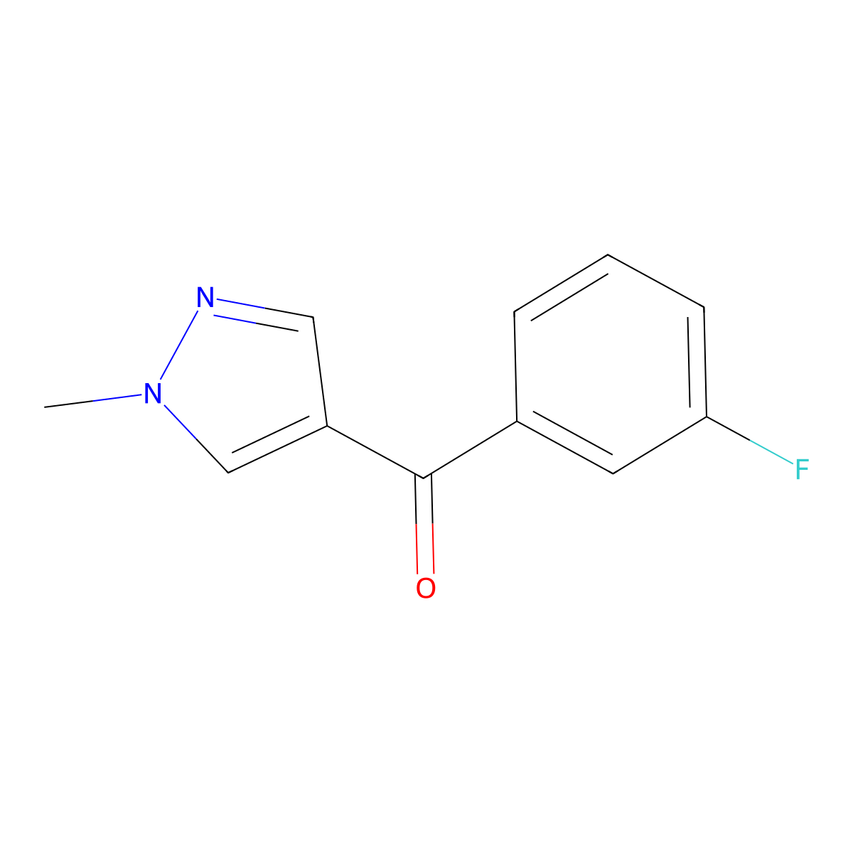 4-(3-fluorobenzoyl)-1-methyl-1H-pyrazole molecular structure, CAS 1152836-01-5