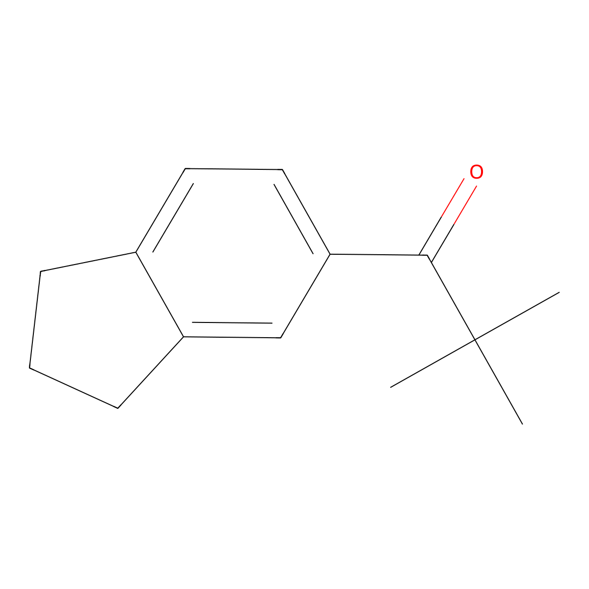 1-(2,3-dihydro-1H-inden-5-yl)-2,2-dimethylpropan-1-one molecular structure, CAS 1152837-03-0
