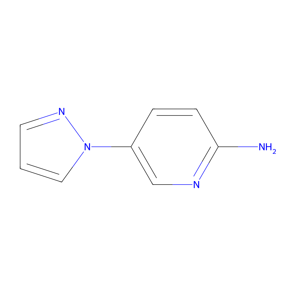 5-(1H-Pyrazol-1-yl)pyridin-2-amine molecular structure, CAS 1152839-05-8