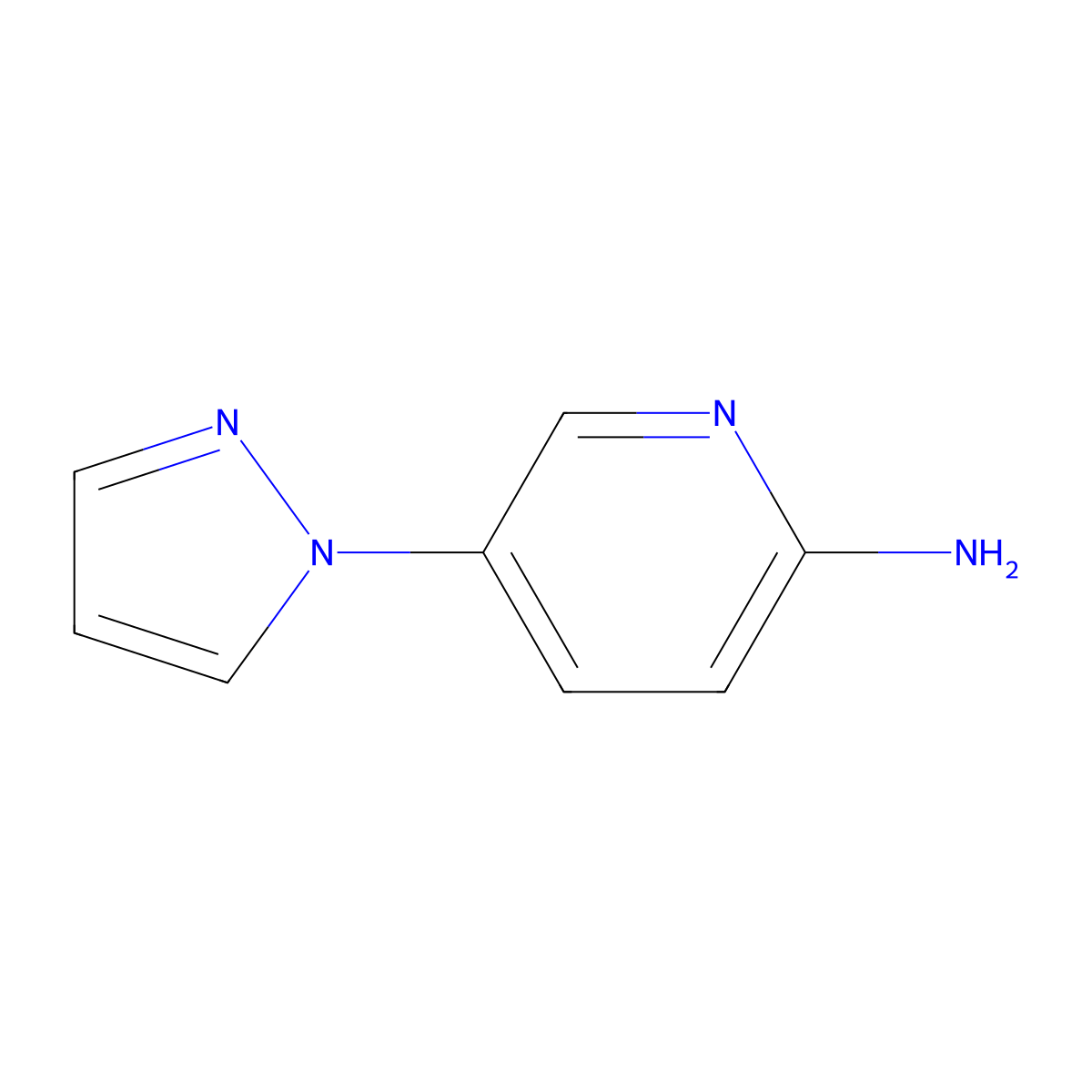 5-(1H-Pyrazol-1-yl)pyridin-2-amine molecular structure, CAS 1152839-05-8