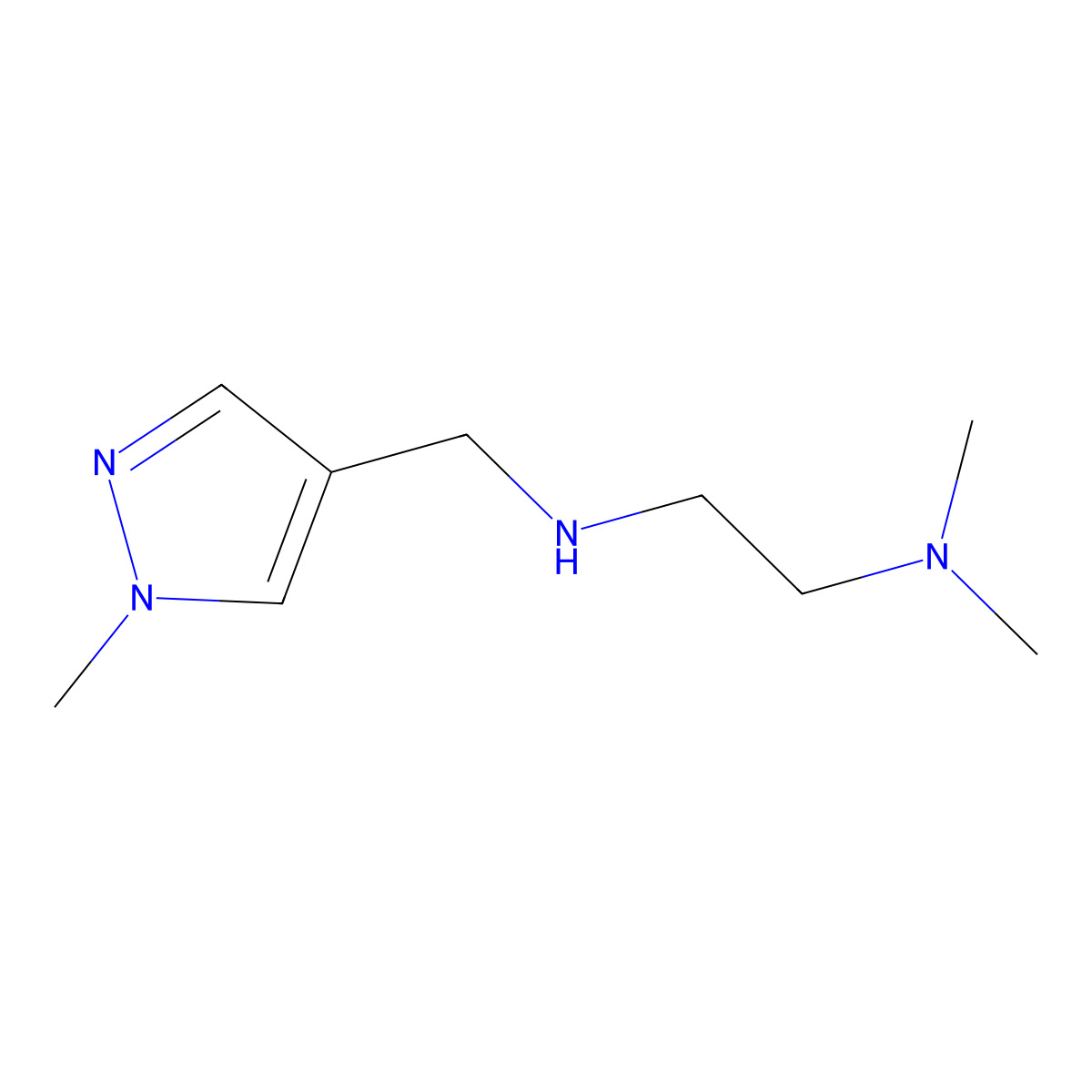 [2-(Dimethylamino)ethyl][(1-methyl-1H-pyrazol-4-yl)methyl]amine molecular structure, CAS 1152839-64-9