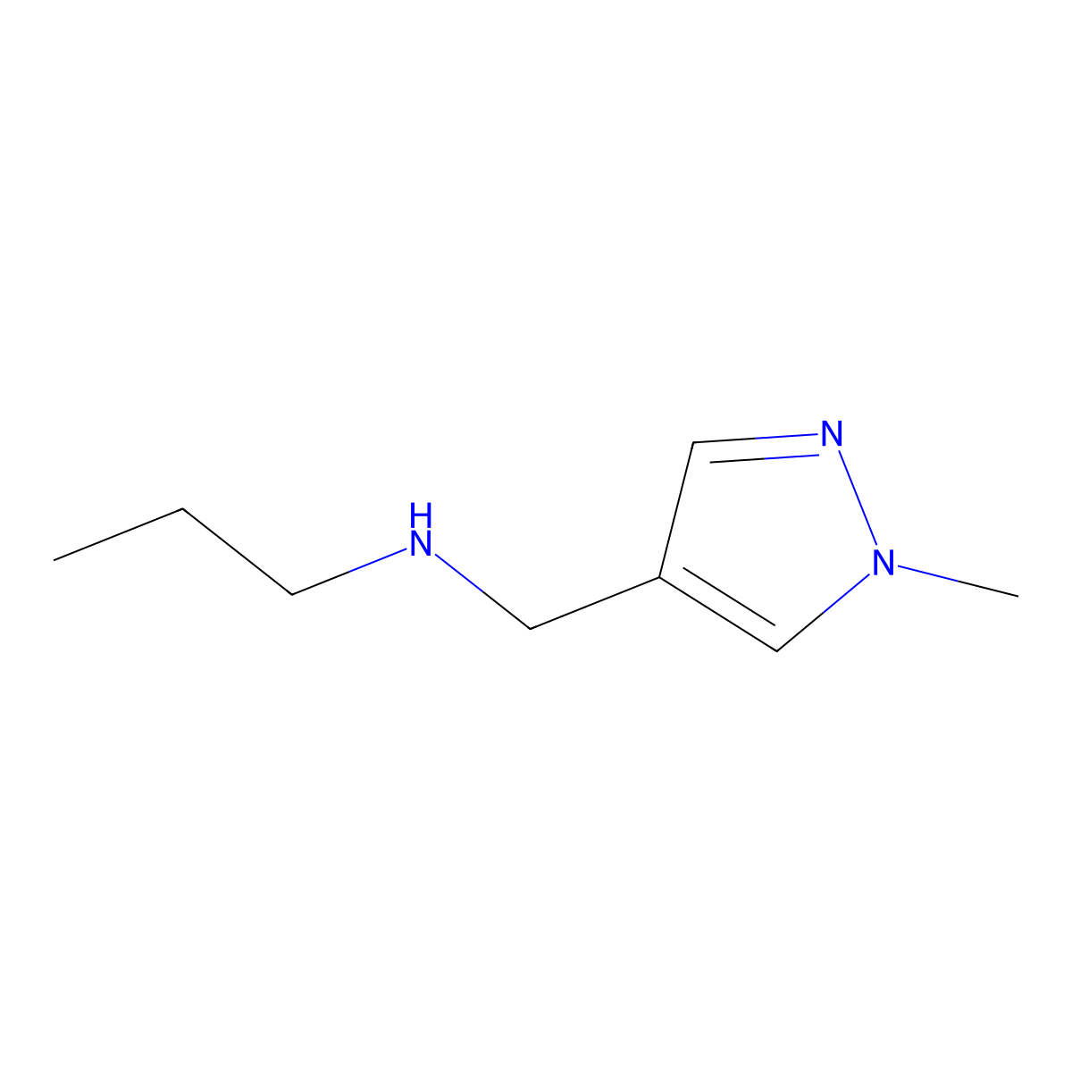 [(1-methyl-1H-pyrazol-4-yl)methyl](propyl)amine molecular structure, CAS 1152839-68-3