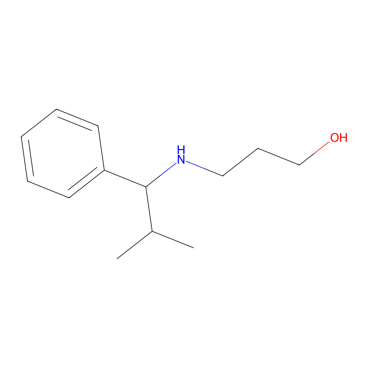 3-[(2-Methyl-1-phenylpropyl)amino]propan-1-ol molecular structure, CAS 1152839-82-1