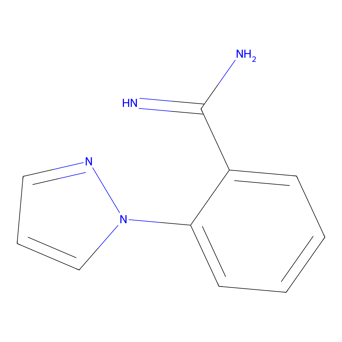 2-(1h-Pyrazol-1-yl)benzimidamide molecular structure, CAS 1152840-65-7