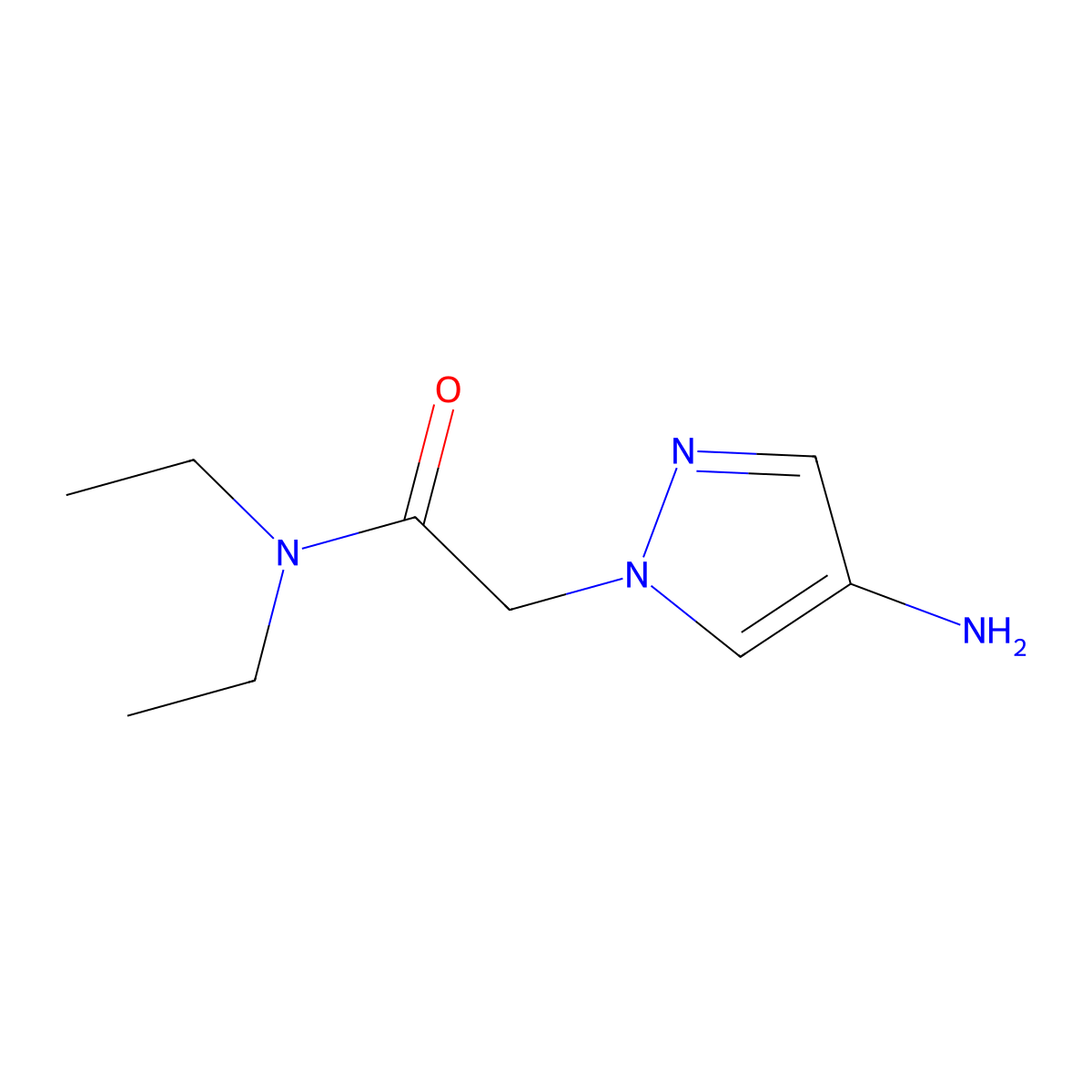 2-(4-Amino-1h-pyrazol-1-yl)-N,N-diethylacetamide molecular structure, CAS 1152841-61-6