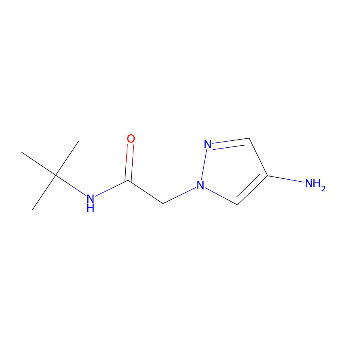 2-(4-Amino-1H-pyrazol-1-YL)-N-tert-butylacetamide molecular structure, CAS 1152841-67-2