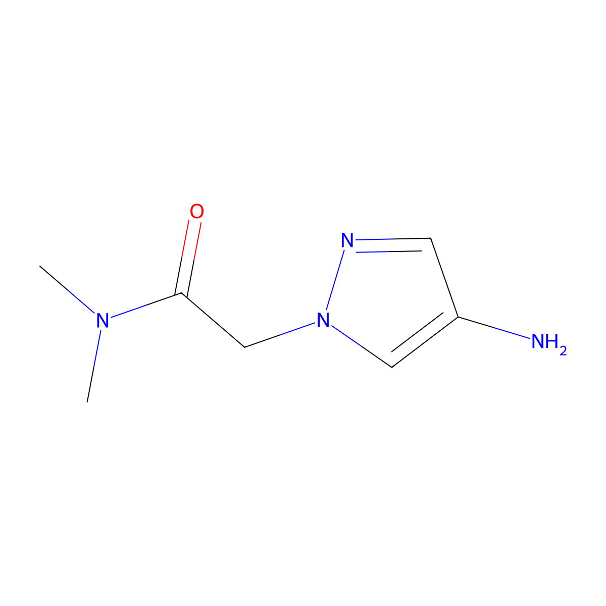 2-(4-amino-1H-pyrazol-1-yl)-N,N-dimethylacetamide molecular structure, CAS 1152841-77-4