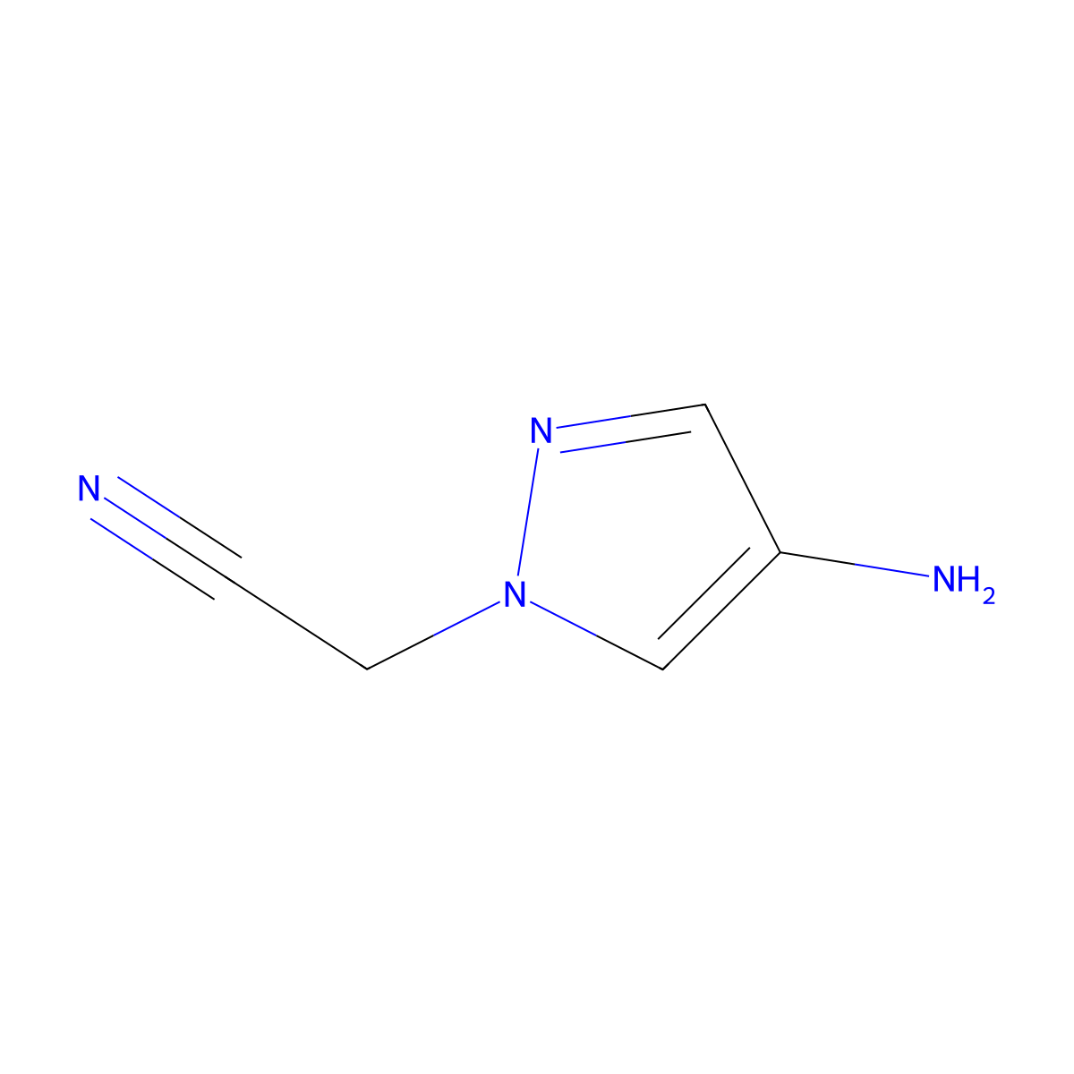 2-(4-amino-1H-pyrazol-1-yl)acetonitrile molecular structure, CAS 1152842-04-0