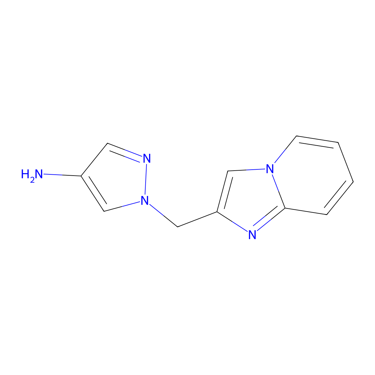 1-((imidazo(1,2-a)pyridin-2-yl)methyl)-1H-pyrazol-4-amine molecular structure, CAS 1152842-13-1