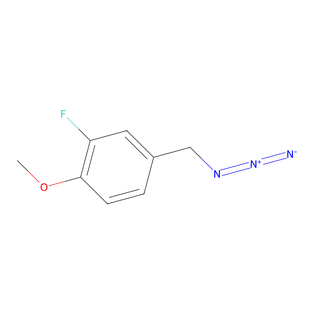 4-(Azidomethyl)-2-fluoro-1-methoxybenzene molecular structure, CAS 1152844-03-5