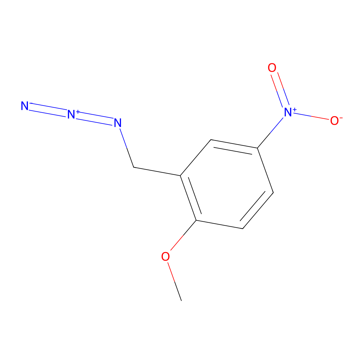 2-(Azidomethyl)-1-methoxy-4-nitrobenzene molecular structure, CAS 1152844-08-0
