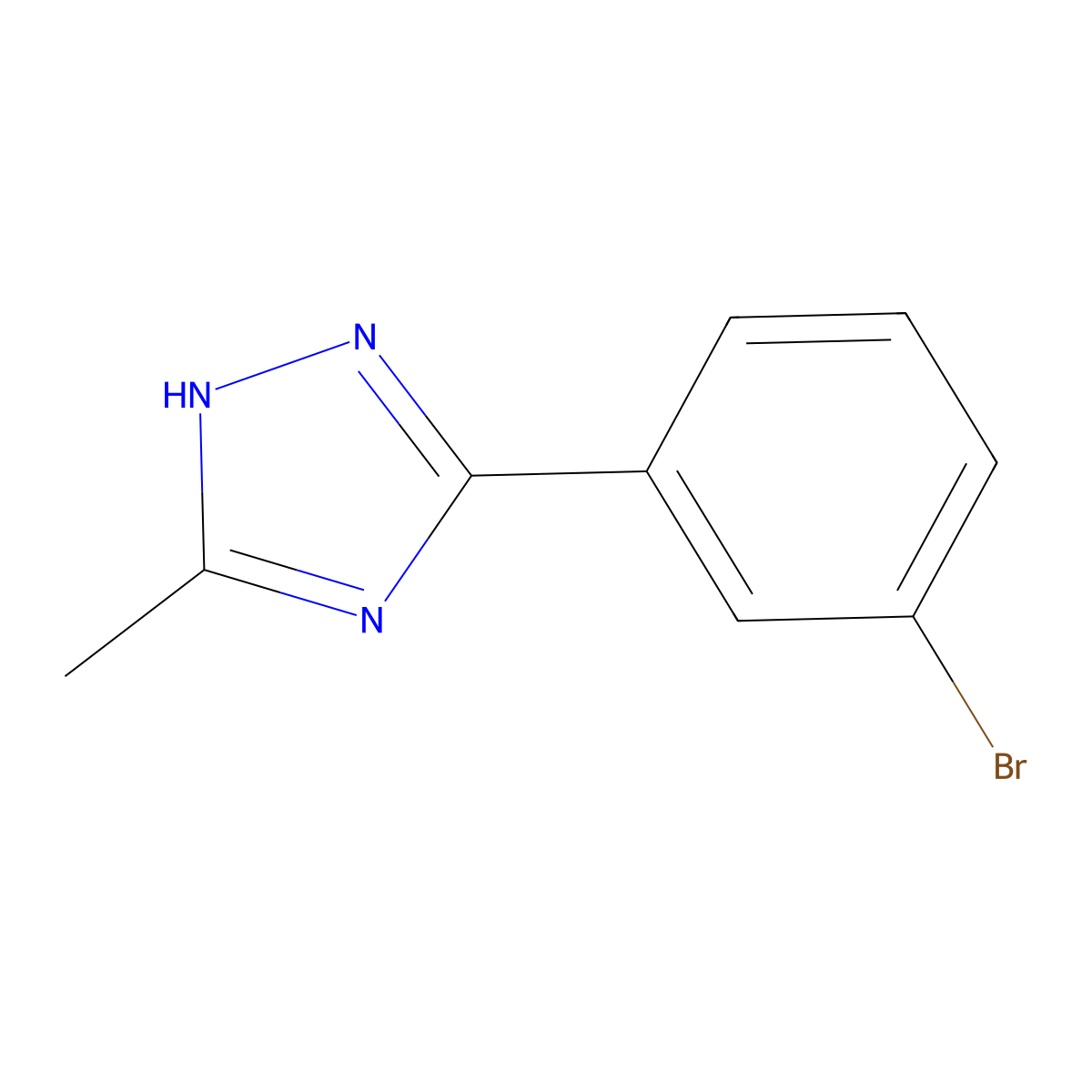 3-(3-bromophenyl)-5-methyl-1H-1,2,4-triazole molecular structure, CAS 1152849-67-6