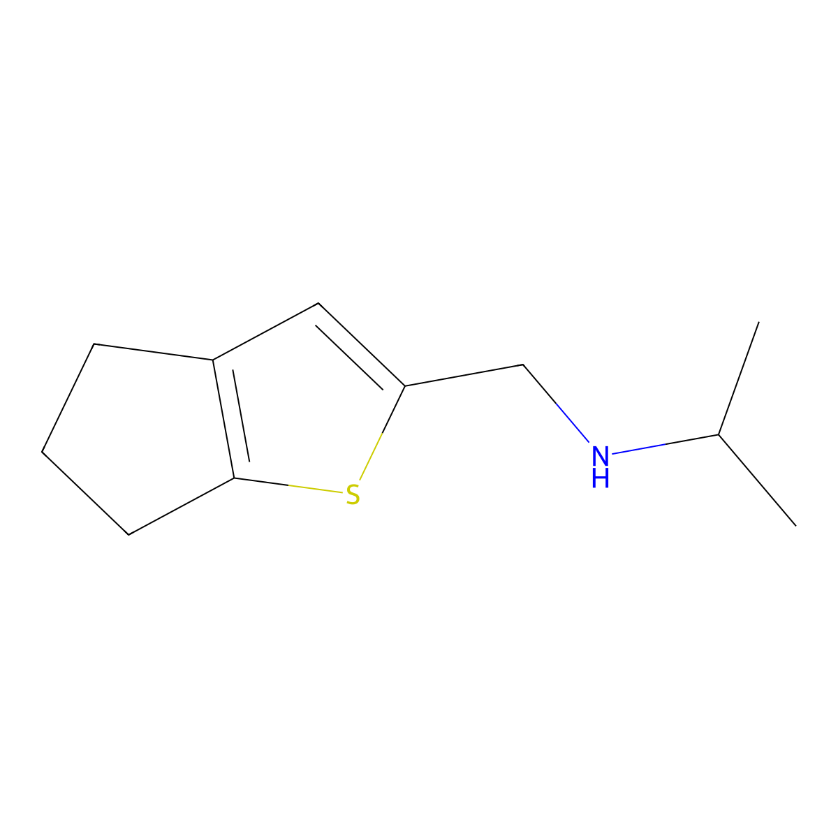 ({4H,5H,6H-cyclopenta[b]thiophen-2-yl}methyl)(propan-2-yl)amine molecular structure, CAS 1152851-11-0