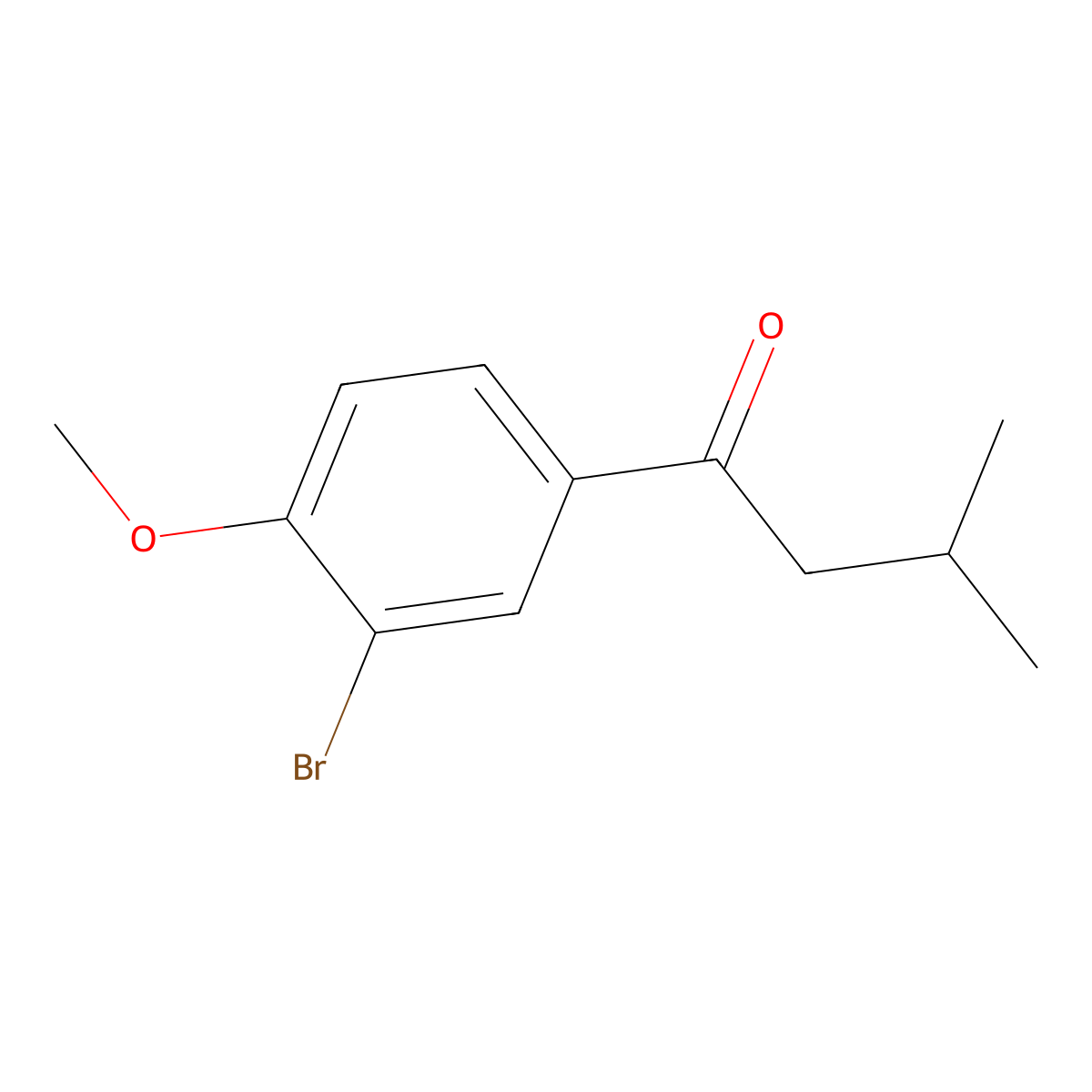 1-(3-Bromo-4-methoxyphenyl)-3-methylbutan-1-one molecular structure, CAS 1152852-08-8