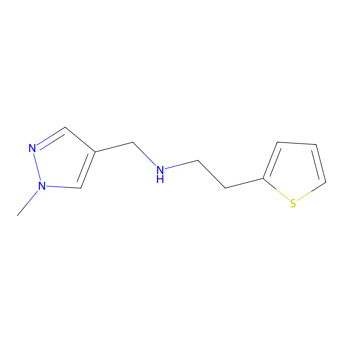 [(1-Methyl-1H-pyrazol-4-yl)methyl][2-(thiophen-2-yl)ethyl]amine molecular structure, CAS 1152858-33-7