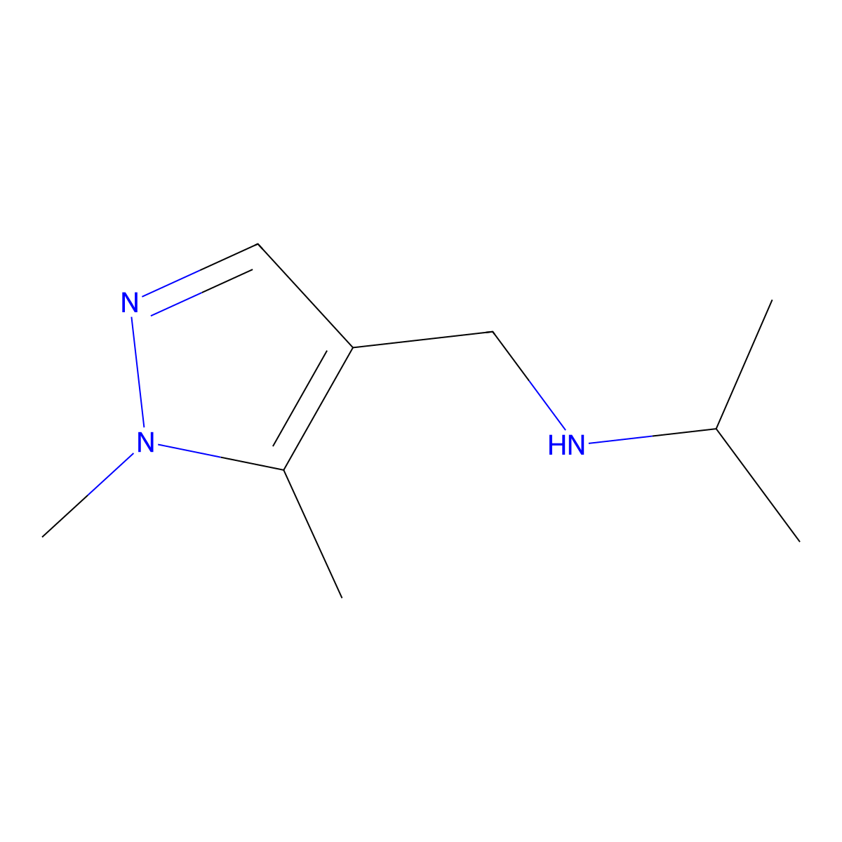 [(1,5-dimethyl-1H-pyrazol-4-yl)methyl](propan-2-yl)amine molecular structure, CAS 1152858-83-7