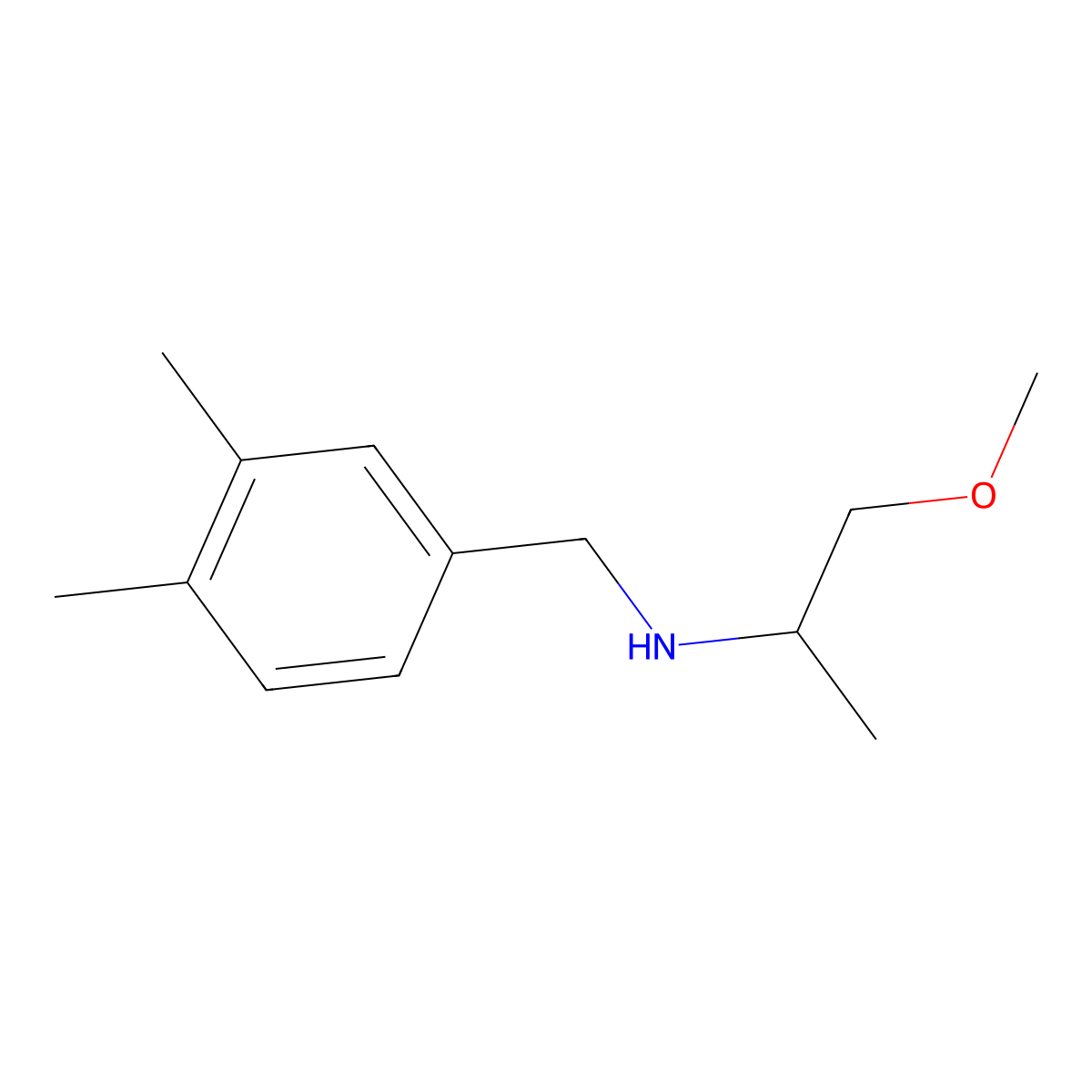 [(3,4-Dimethylphenyl)methyl](1-methoxypropan-2-yl)amine molecular structure, CAS 1152859-03-4