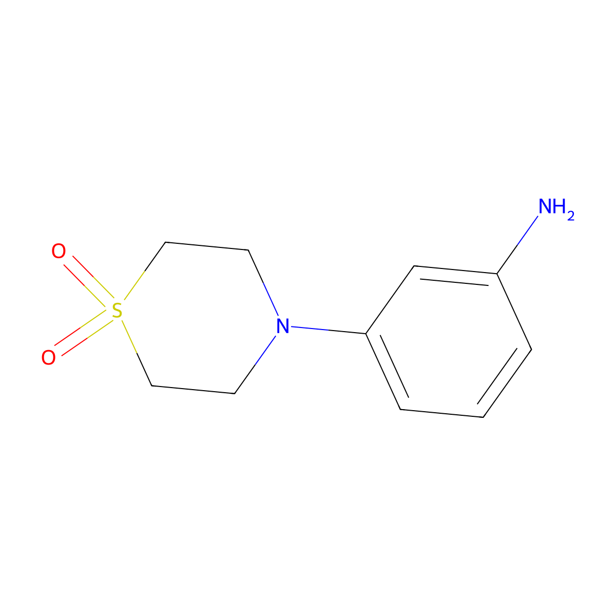 3-(1,1-Dioxothiomorpholin-4-yl)phenylamine molecular structure, CAS 1152859-34-1