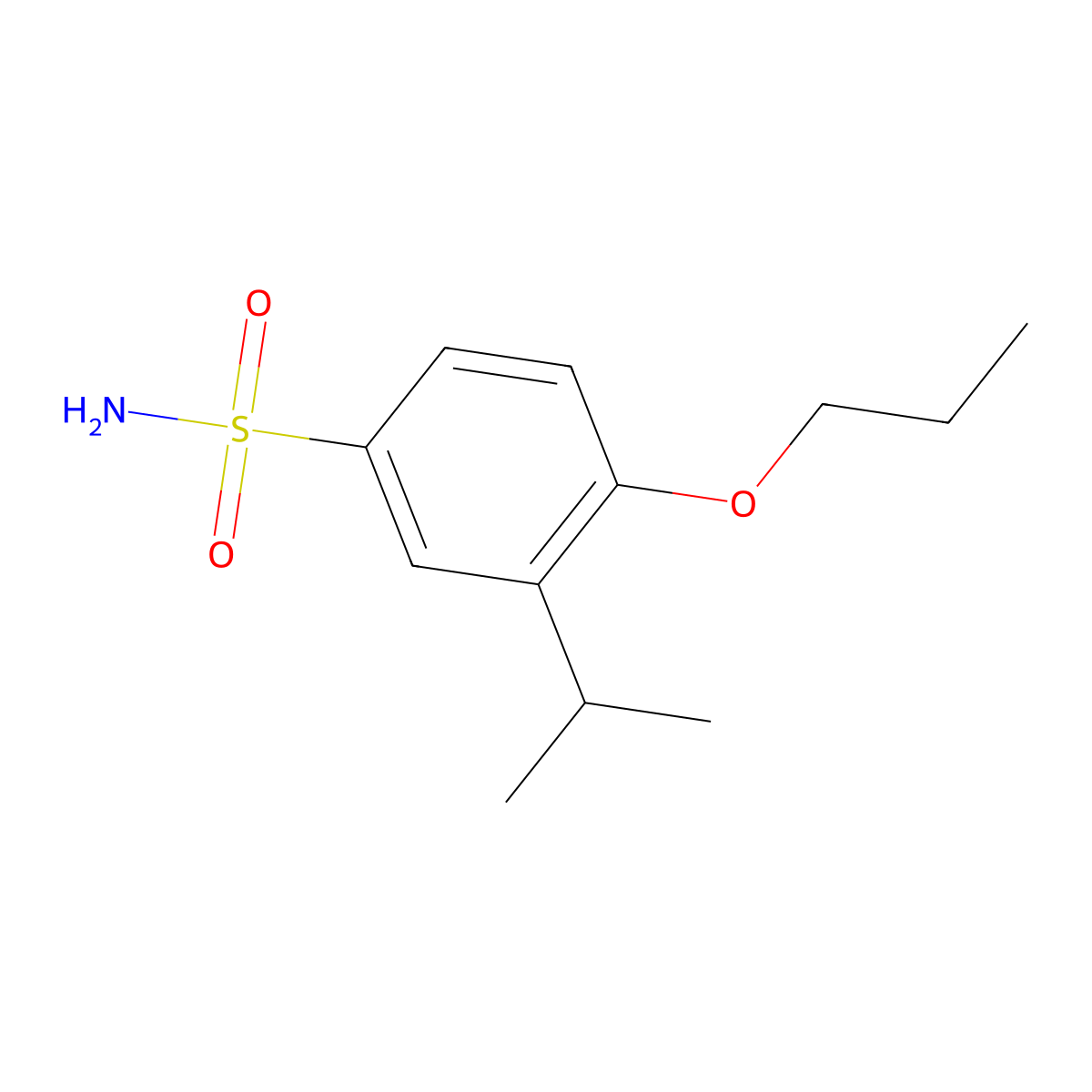 3-(Propan-2-yl)-4-propoxybenzene-1-sulfonamide molecular structure, CAS 1152861-15-8