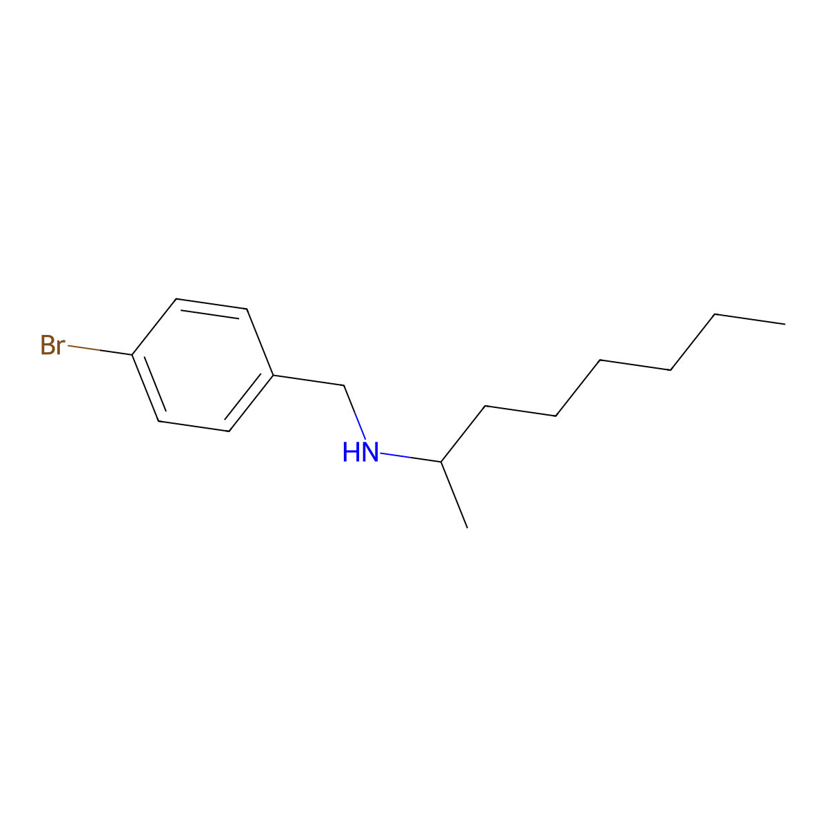 [(4-Bromophenyl)methyl](octan-2-yl)amine molecular structure, CAS 1152862-85-5