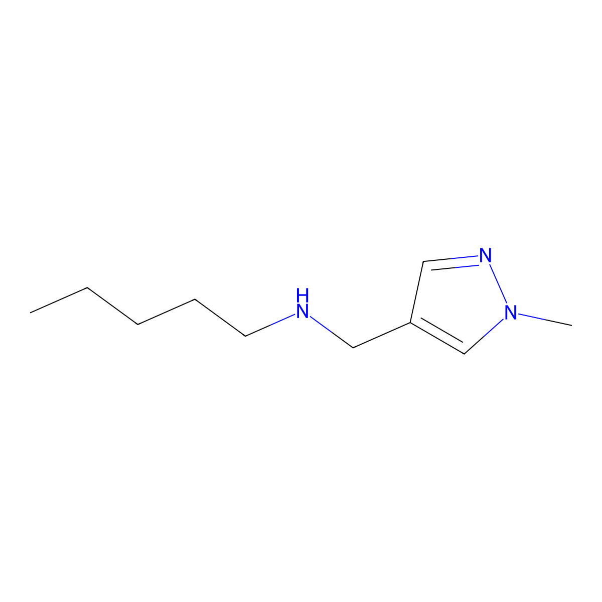 [(1-Methyl-1H-pyrazol-4-yl)methyl](pentyl)amine molecular structure, CAS 1152864-51-1